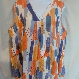 SHEIN Multicolor Abstract Blouse